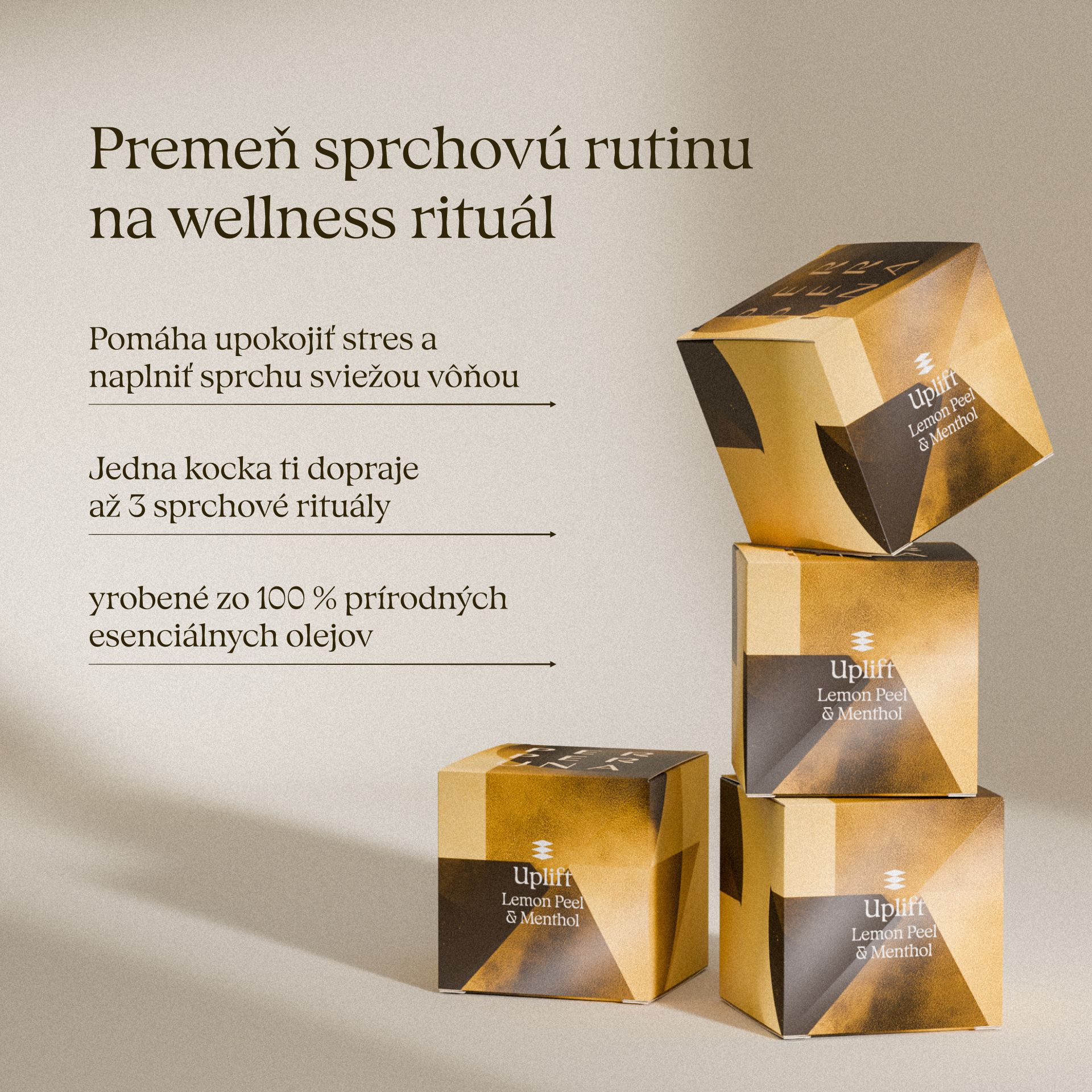 [Nedokonalá] Uplift - Sprchová aromatická kocka