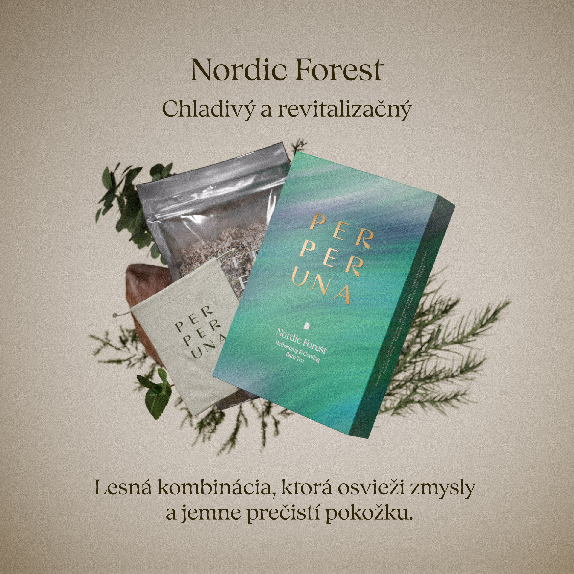 Nordic Forest - Čaj do kúpeľa - Osviežujúci a prečisťujúci